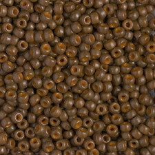 Miyuki rocailles Perlen 8/0 - Duracoat opaque cognac 8-4492